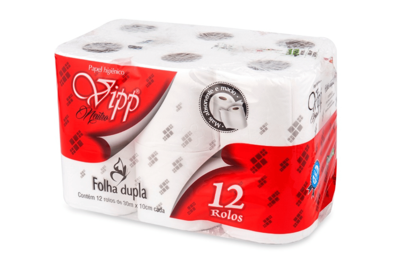 PAPEL HIGIÊNICO VIPP FOLHA DUPLA
