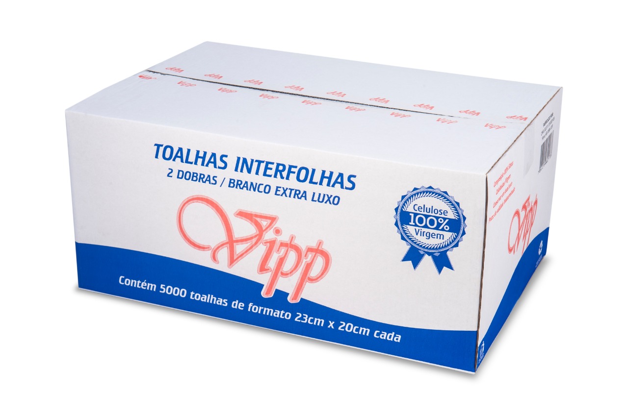PAPEL TOALHA INTERFOLHADAS VIPP 02 DOBRAS