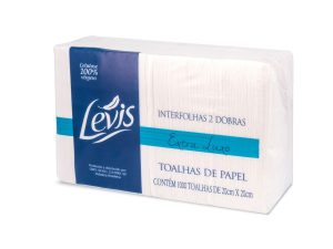 PAPEL TOALHA INTERFOLHADAS LEVIS 02 DOBRAS
