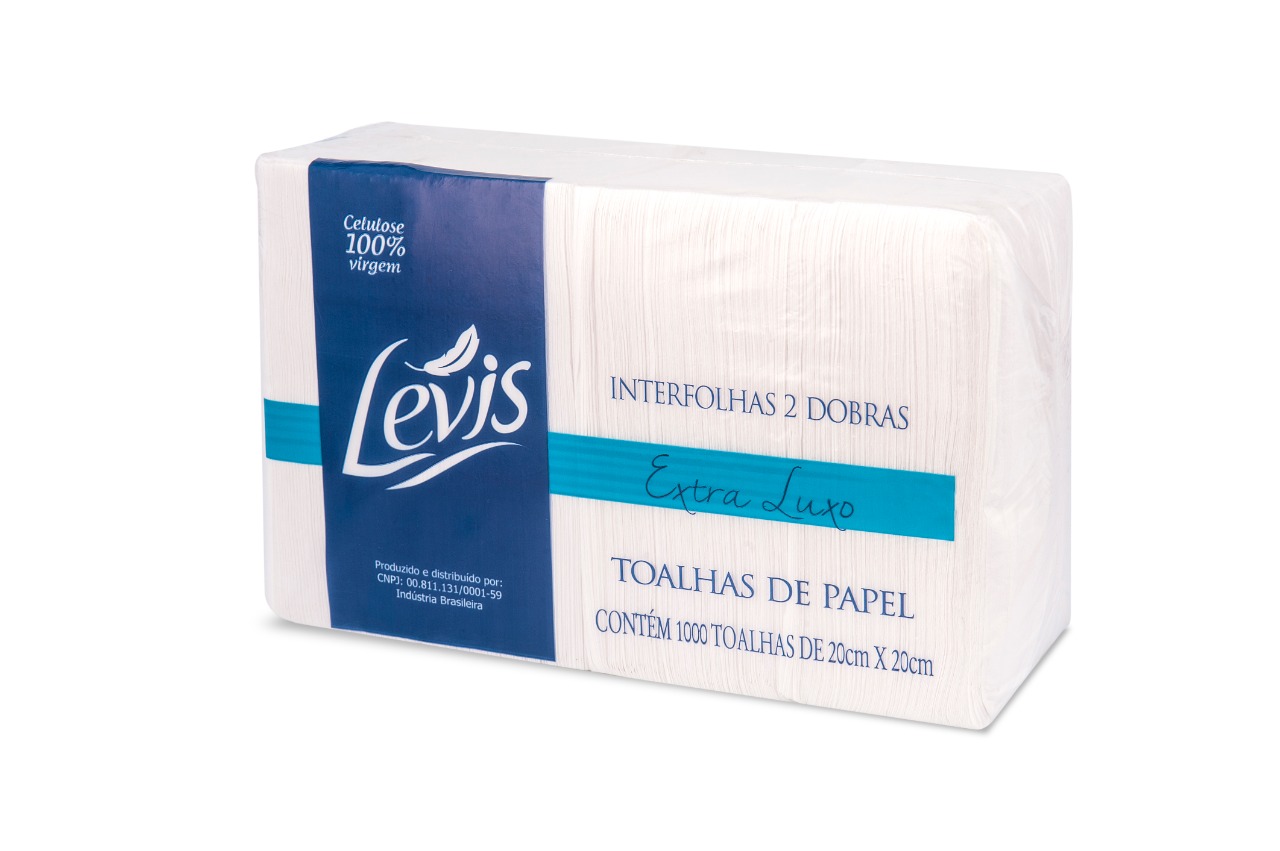 PAPEL TOALHA INTERFOLHADAS LEVIS 02 DOBRAS