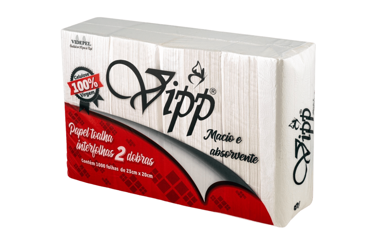 PAPEL TOALHA INTERFOLHADAS VIPP 02 DOBRAS