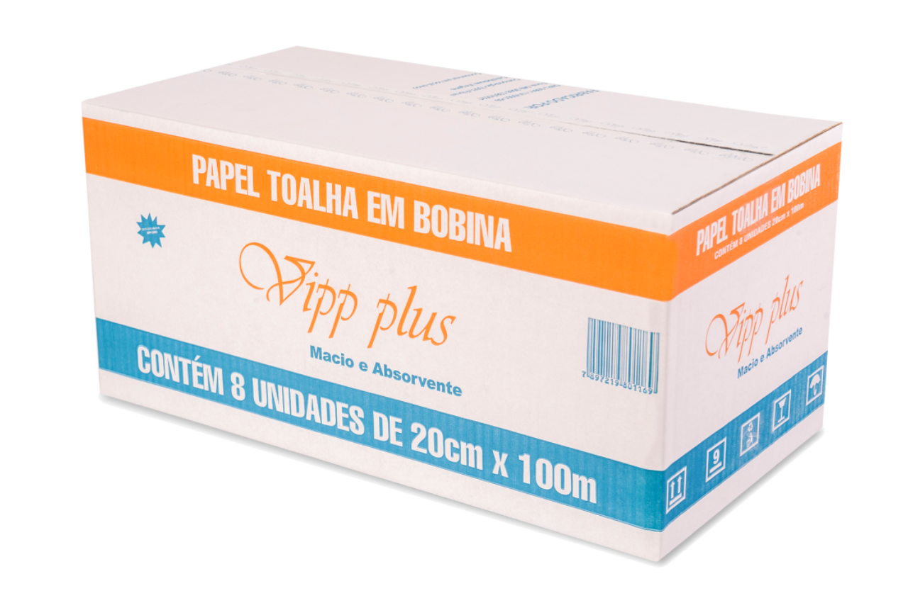 PAPEL TOALHA BOBINA VIPP PLUS